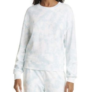 New Rails Ramona Tie Dye Cotton Crewneck Pullover Sweater Size S Women Blue